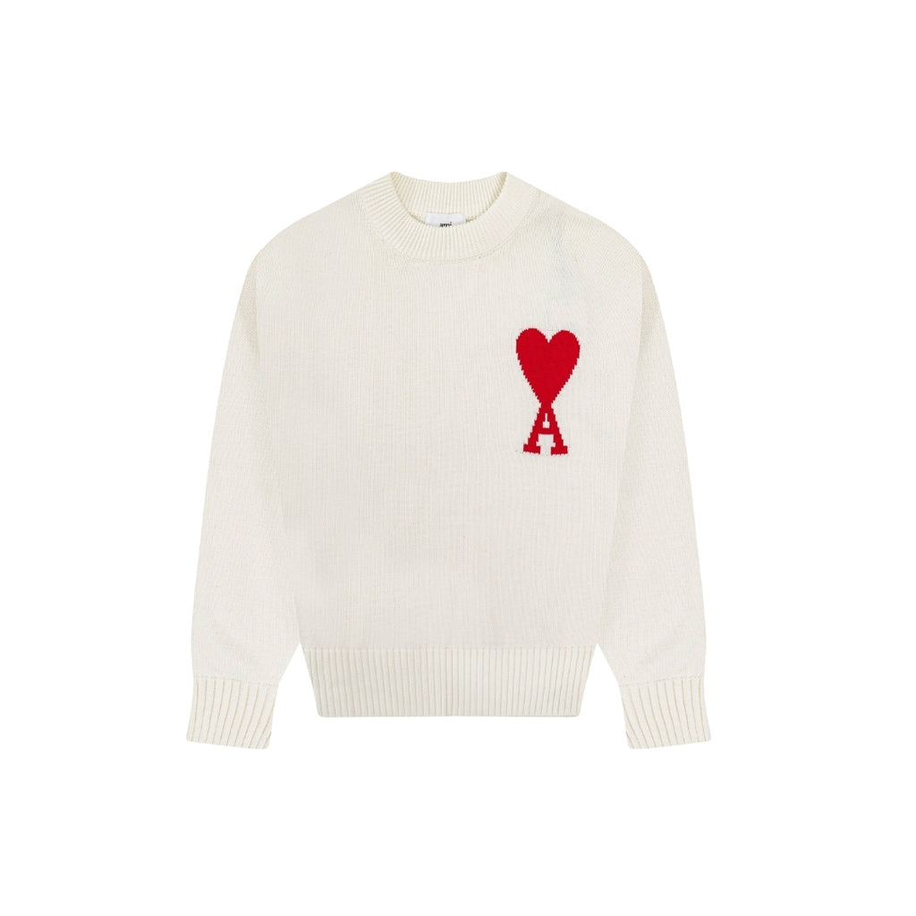 Ami Paris Cream Classic Sweater
