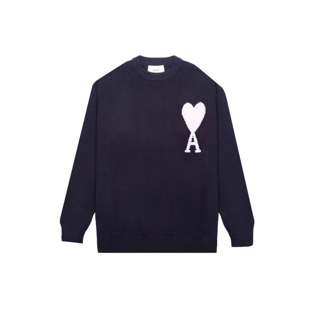 Ami Paris Blue Classic Sweater