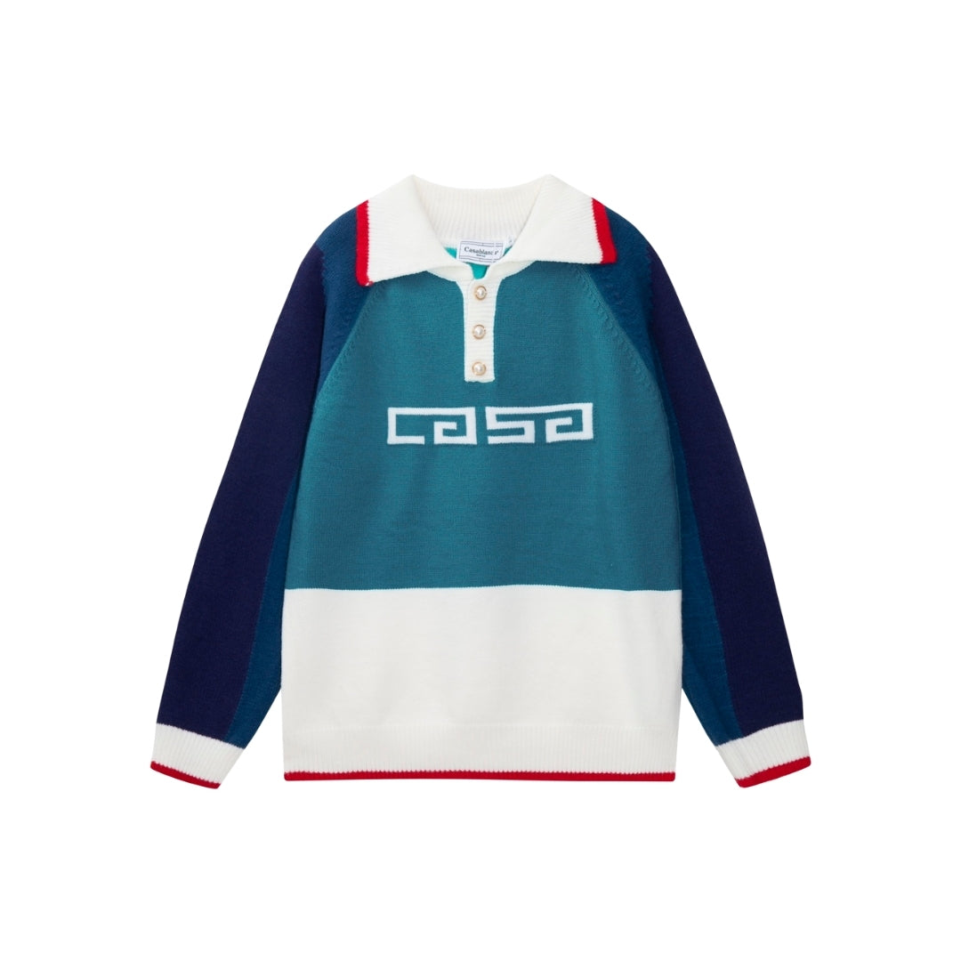 Casablanca Faux Pearl Polo