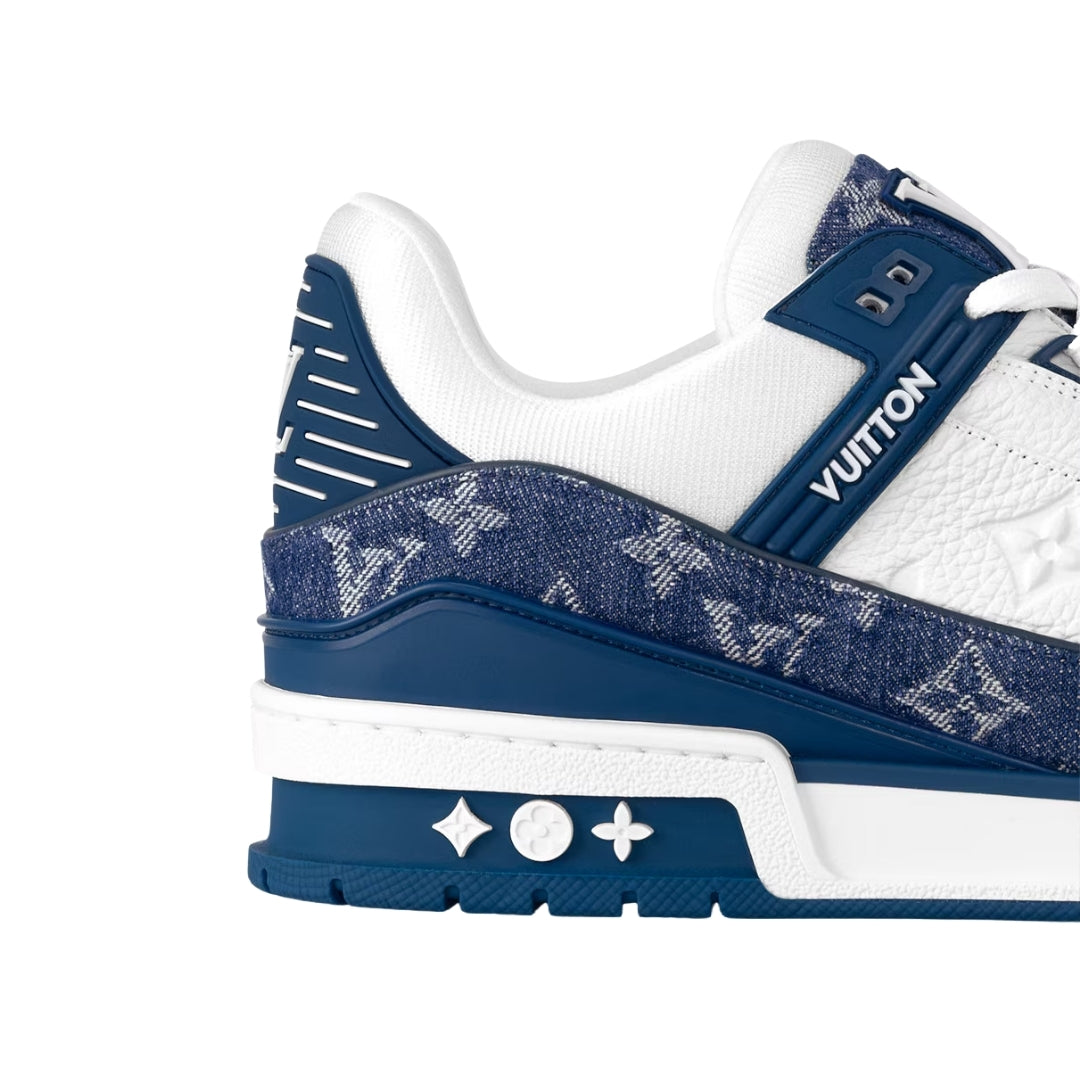 LV Trainer Monogram Denim White Blue