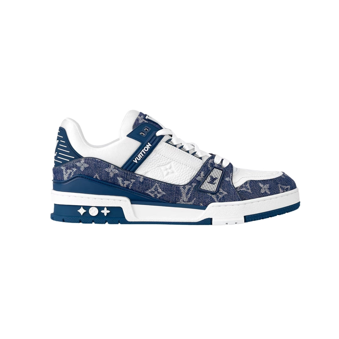 LV Trainer Monogram Denim White Blue