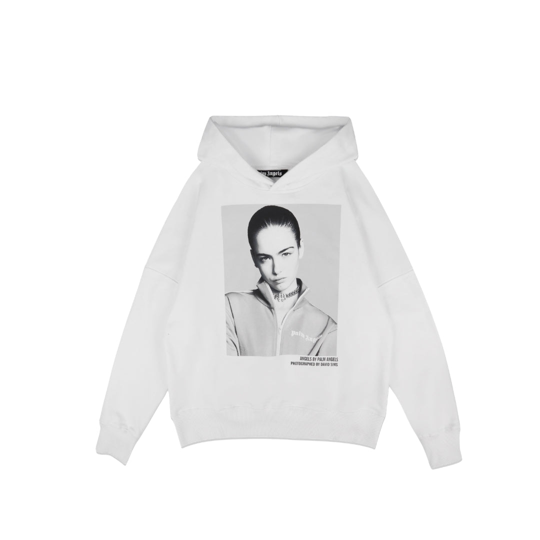 Palm Angels Angels White Hoodie