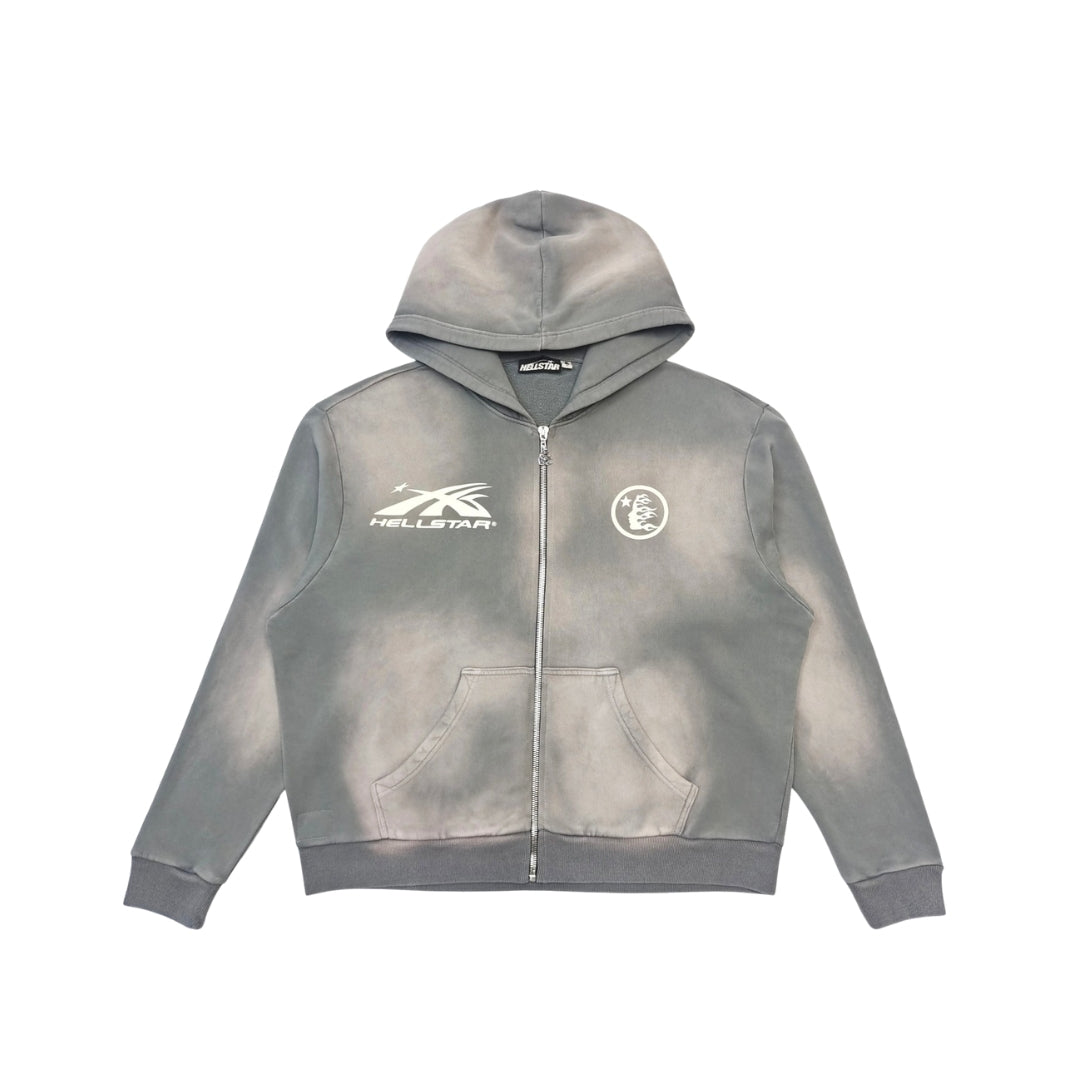 Hellstar Sports Gray Zip Hoodie
