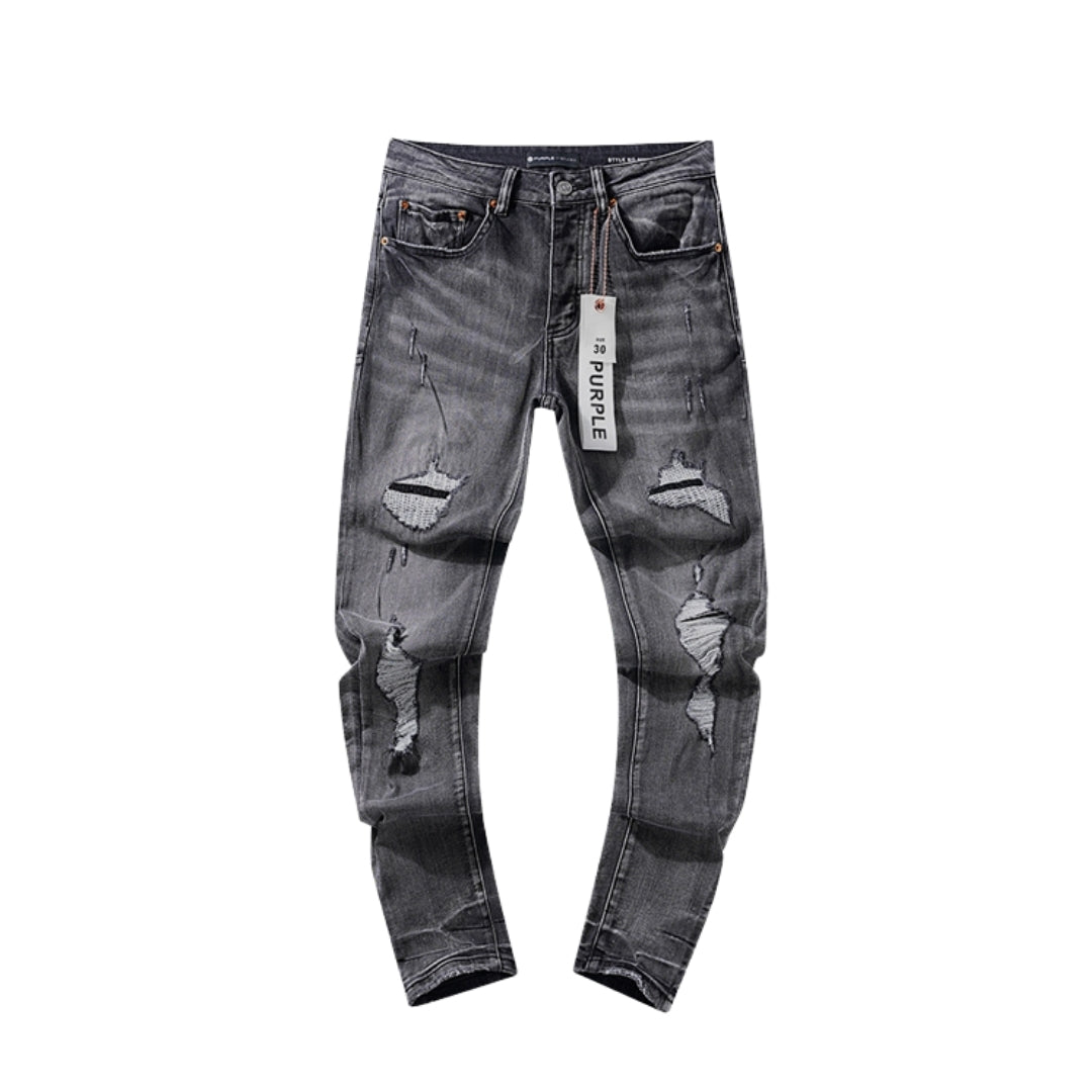 Purple Dark Gray Slim Jean