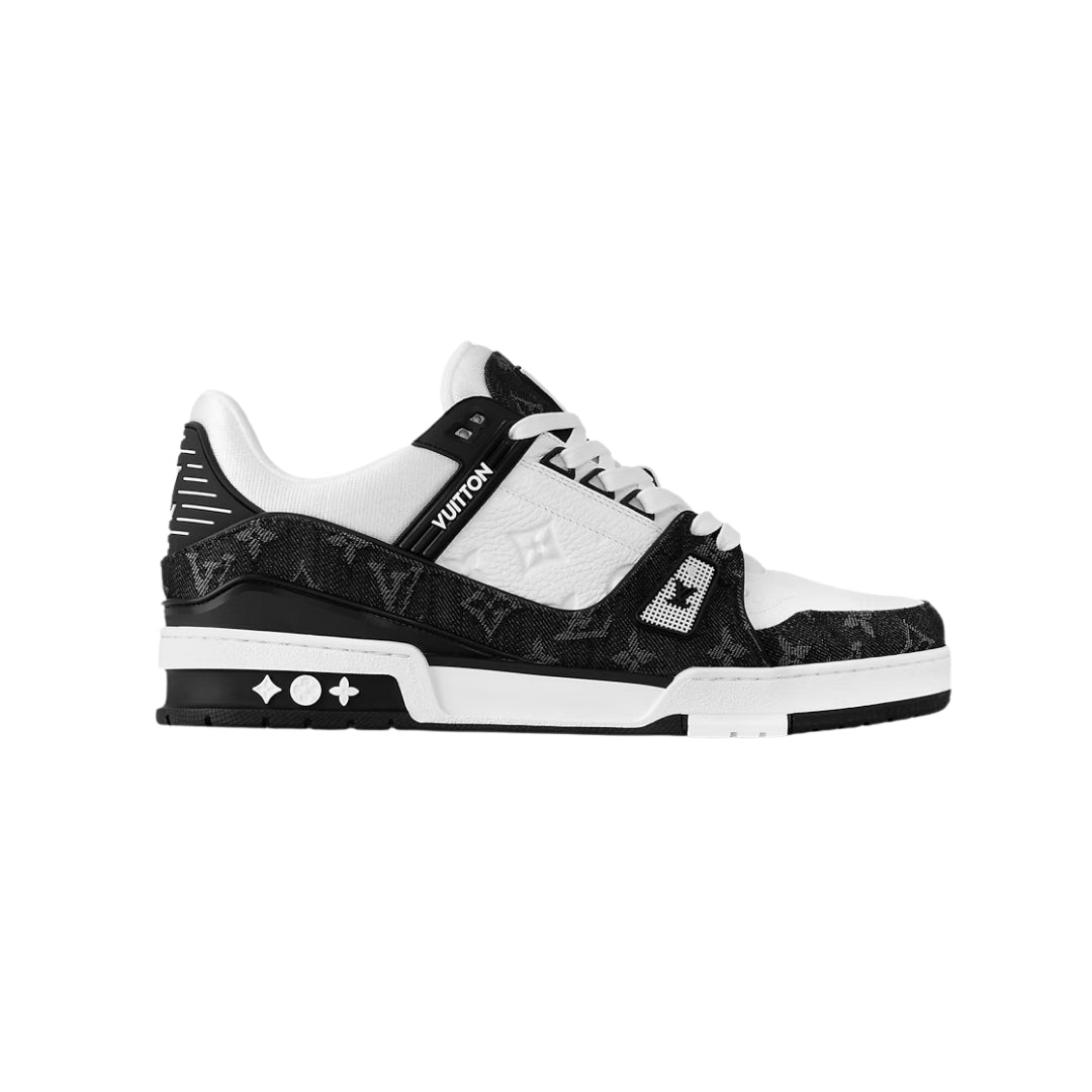 LV Trainer Monogram Denim White Black