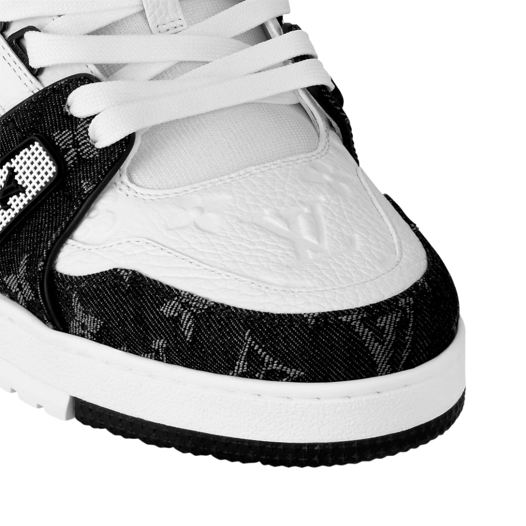 LV Trainer Monogram Denim White Black