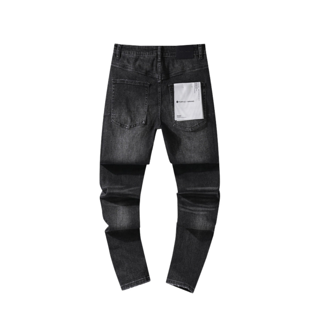 Purple Metallic Slim Black Jean