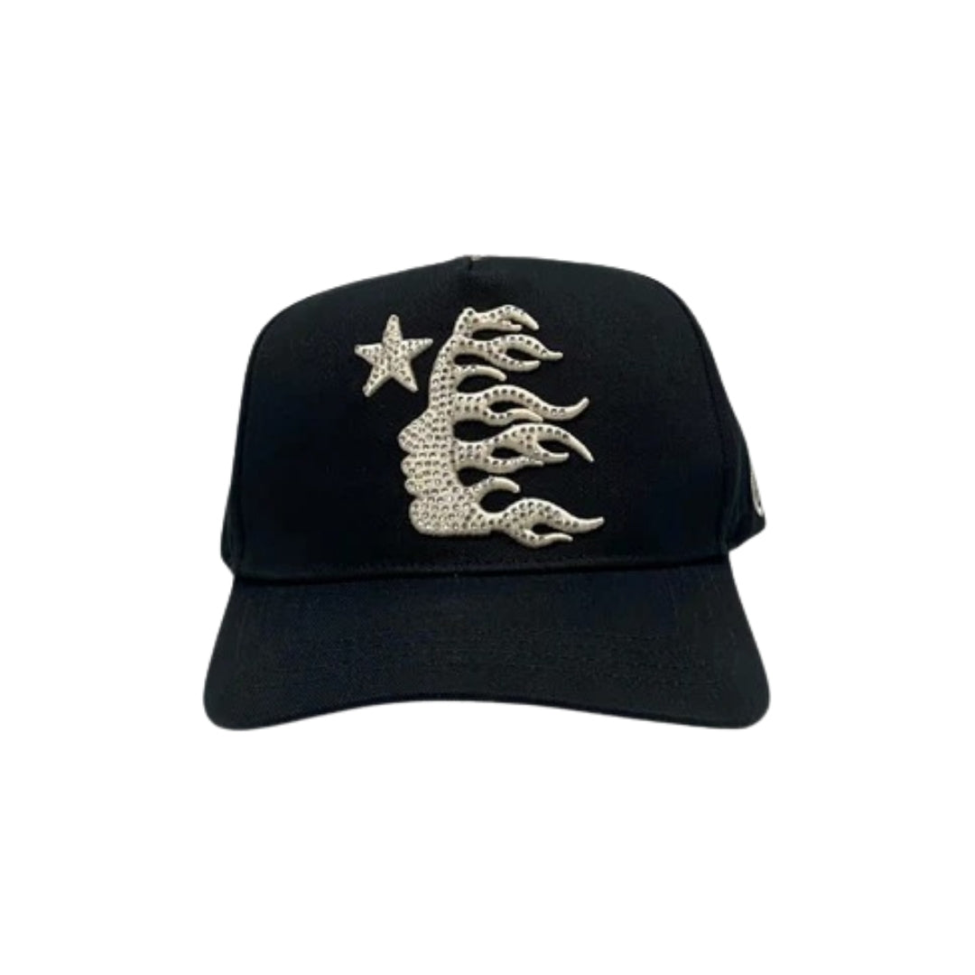 Hellstar Logo Rhinestone Black Cap
