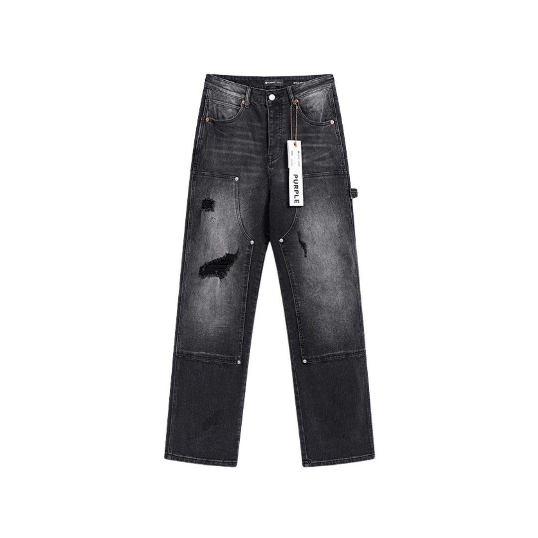 Purple Black Carpenter Straight Jeans