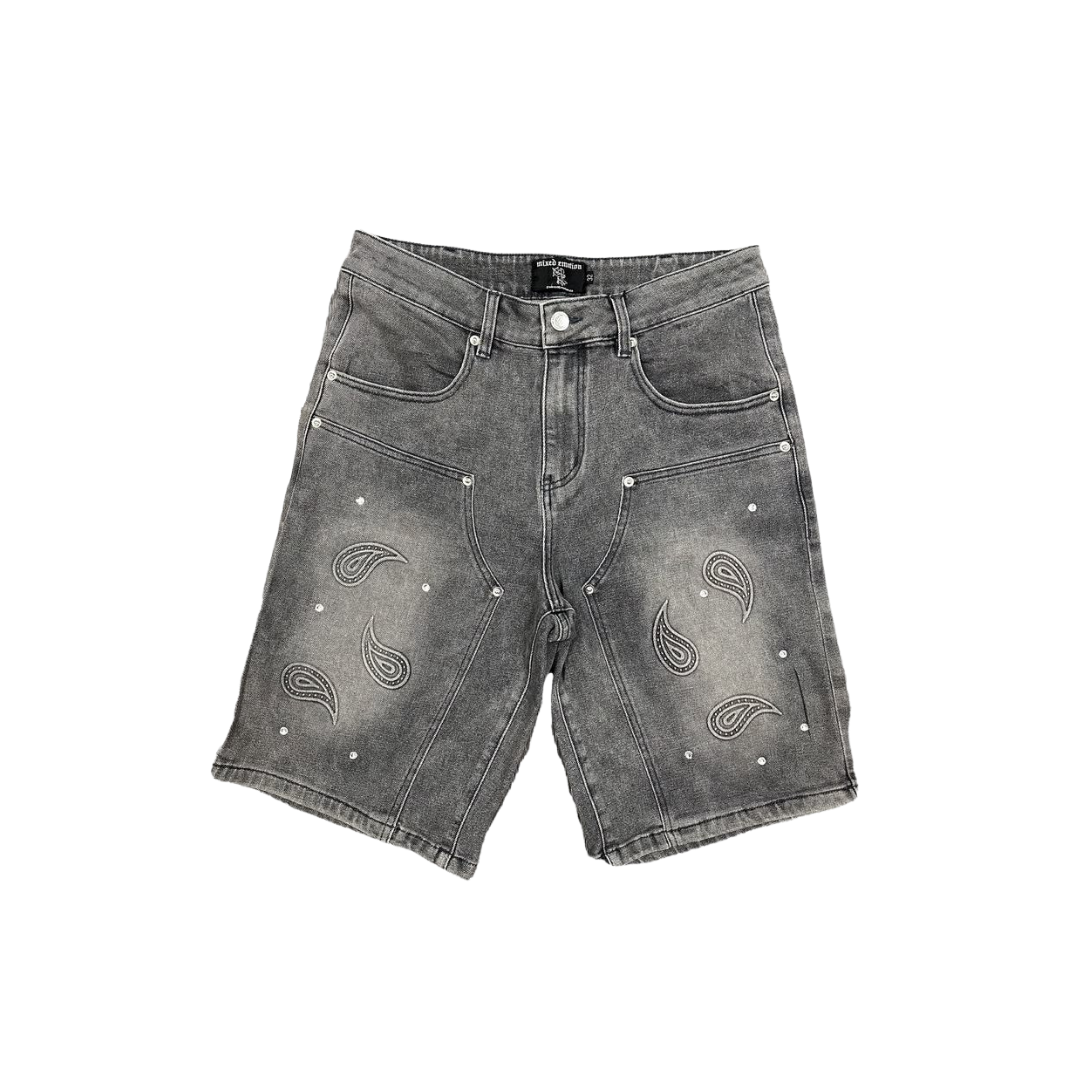 Mixed Emotions Paisley Denim Gray