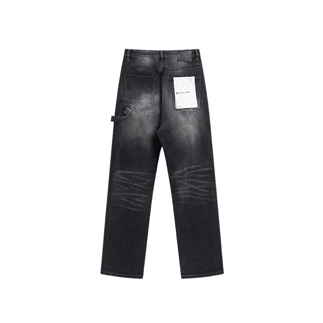Purple Black Carpenter Straight Jeans